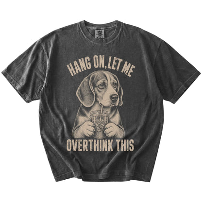 Pepper Overthinking Beagle T-Shirt laid flat