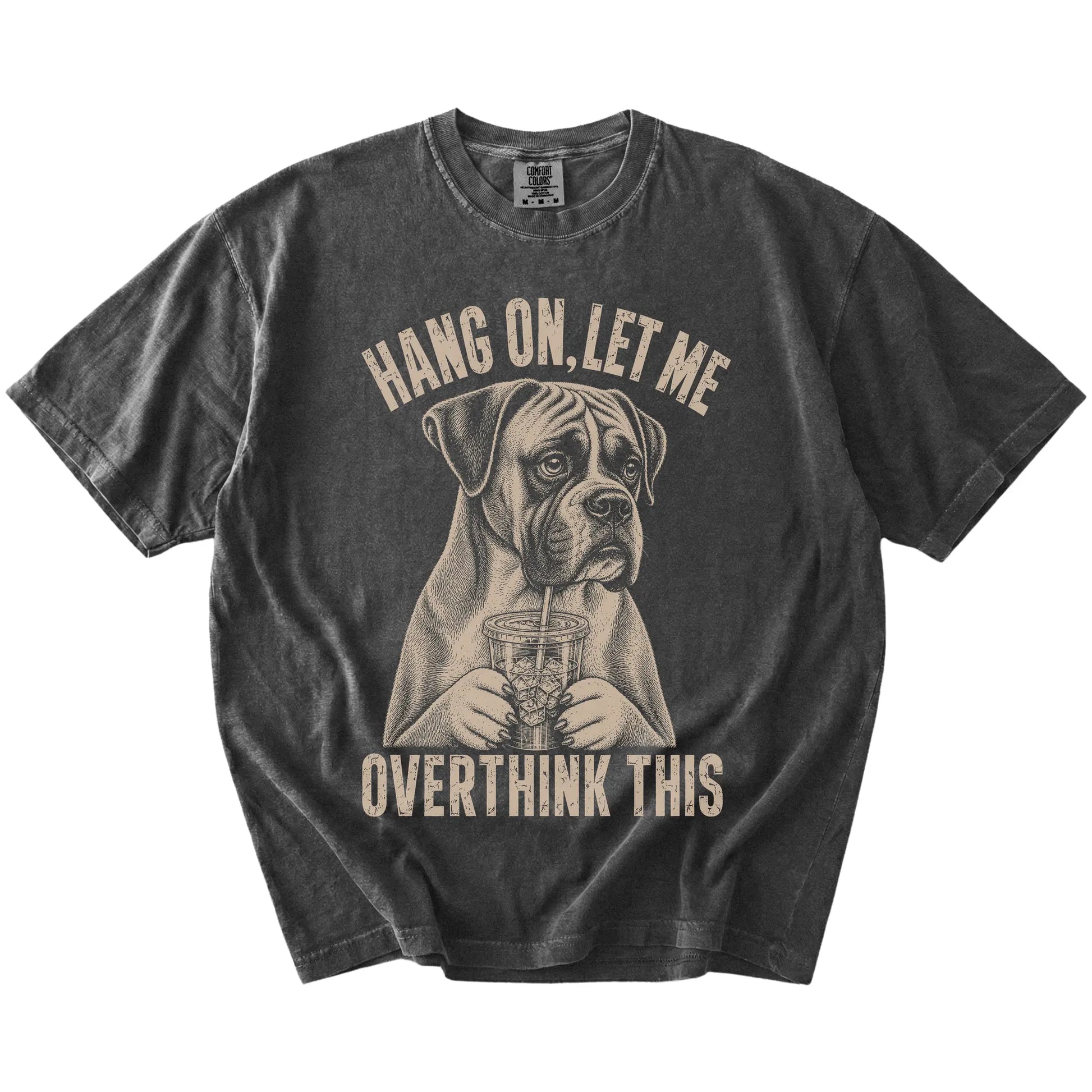 Pepper Overthinking Boxer T-Shirt laid flat