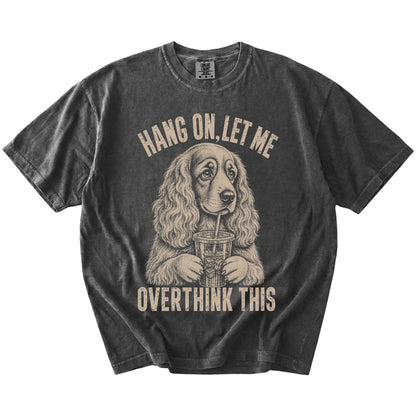 Pepper Overthinking Cocker Spaniel T-Shirt laid flat