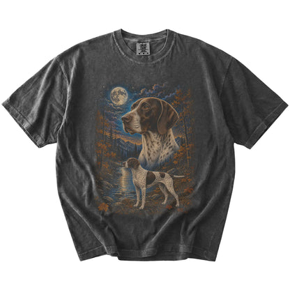 pepper T-shirt with Pointer Autumn Moon artwork.