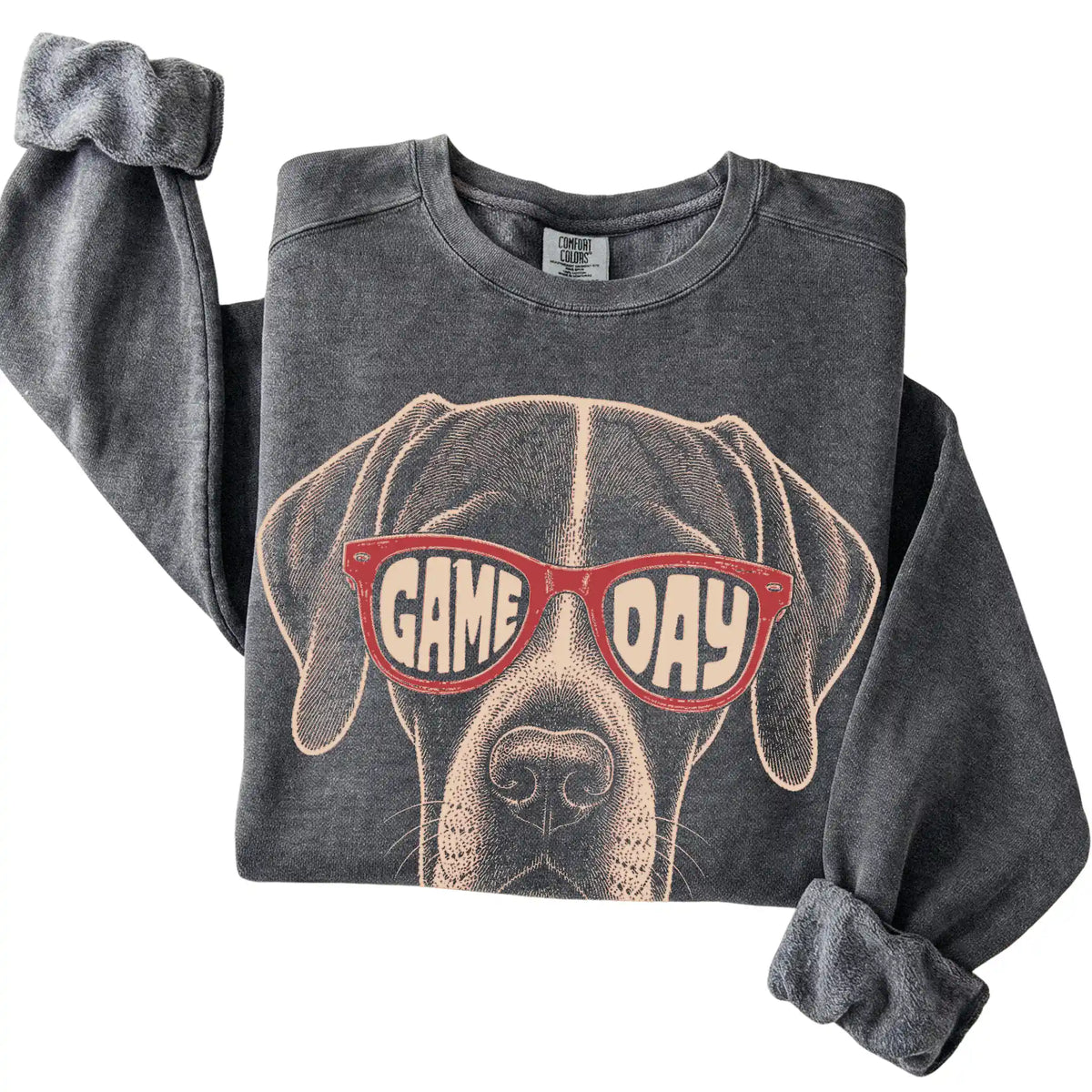 Pepper Pointer Game Day Sunglasses sweatshirt, folded