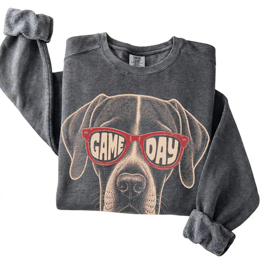 Pepper Pointer Game Day Sunglasses sweatshirt, folded