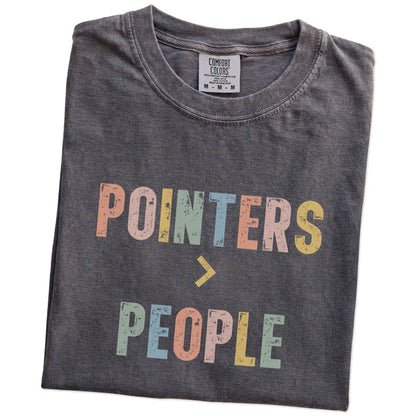 Folded Pepper Comfort Colors® T-shirt showing “Pointers > People” text