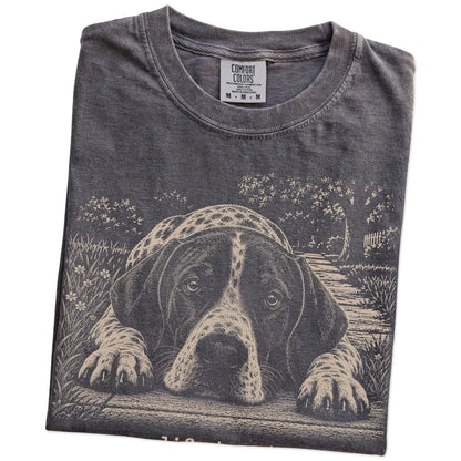 Pointer Karma Comfort Colors T-shirt in Pepper — Folded Detail