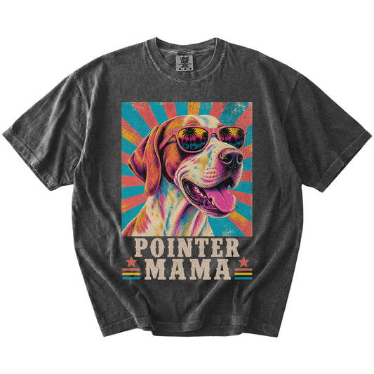 Retro Pointer Mama design on a Pepper Comfort Colors T-shirt