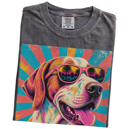 Retro Pointer Mama design on a Pepper Comfort Colors T-shirt folded detail