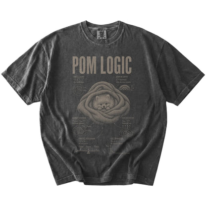 Pepper Pomeranian Logic T-Shirt laid flat