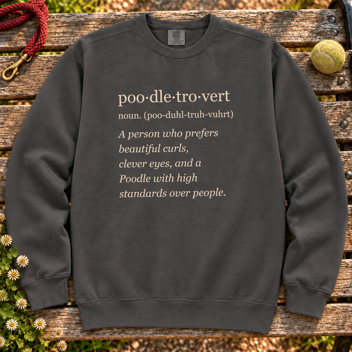 Pepper Poodle Tro-Vert Comfort Colors sweatshirt