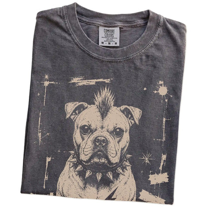 Folded Pepper Punk Rock American Bulldog T-Shirt showing the graphic