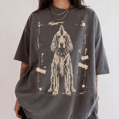 Woman wearing a Pepper Punk Rock Irish Setter T-Shirt