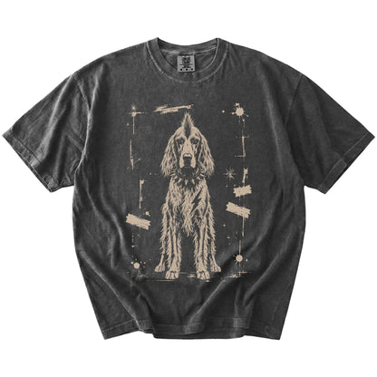 Pepper Punk Rock Irish Setter T-Shirt laid flat