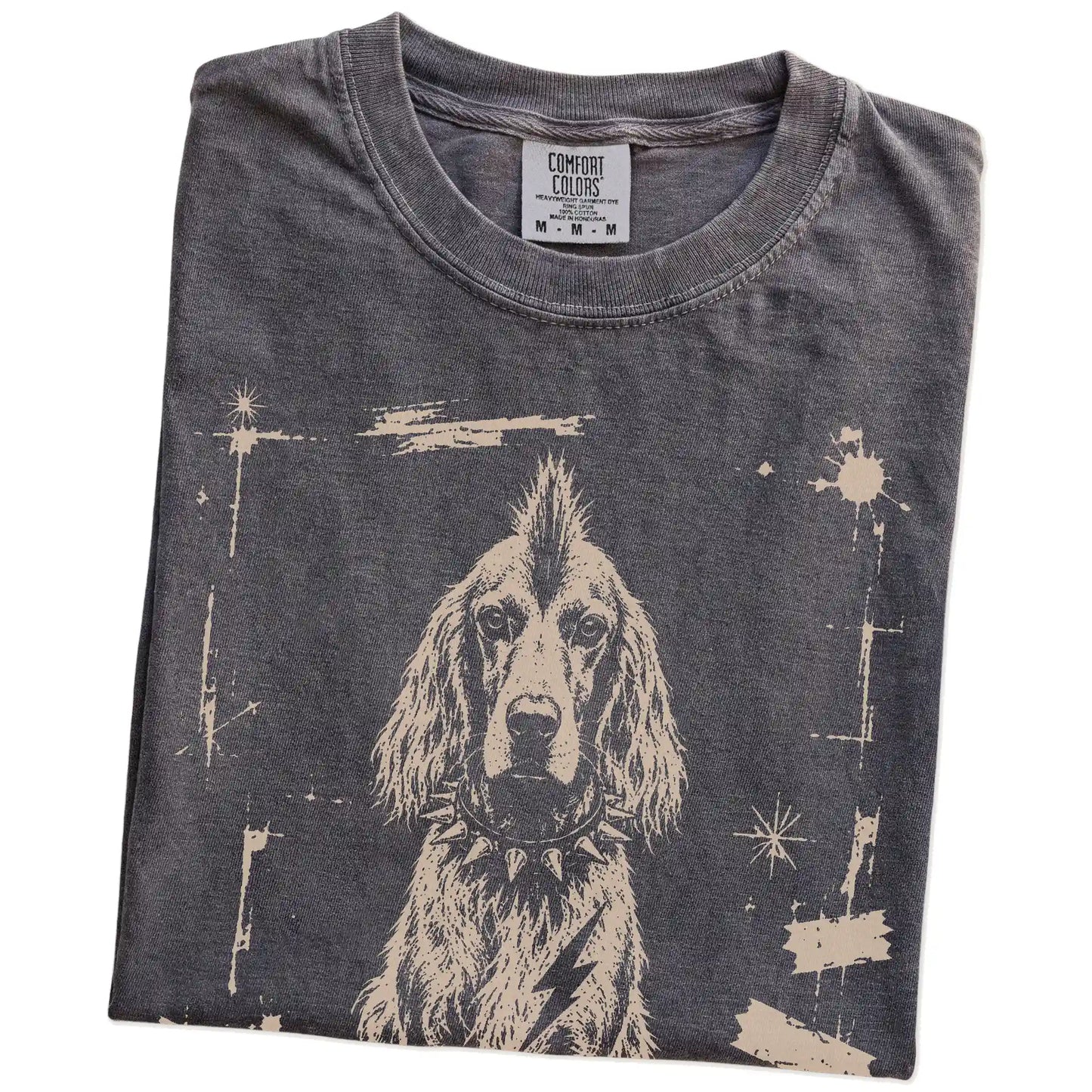 Folded Pepper Punk Rock Irish Setter T-Shirt showing the graphic