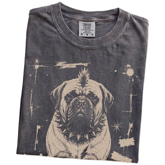 Folded Pepper Punk Rock Mastiff T-Shirt showing the graphic
