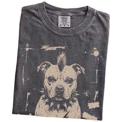 Folded Pepper Punk Rock Pitbull T-Shirt showing the graphic