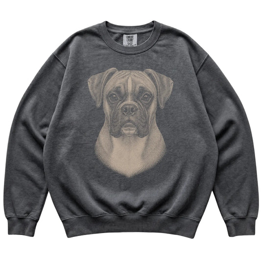 Pepper Realistic Drawing Boxer Comfort Colors sweatshirt, flat view
