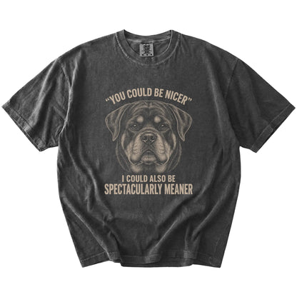 Rottweiler Guard Dog T-Shirt in Pepper — flat lay