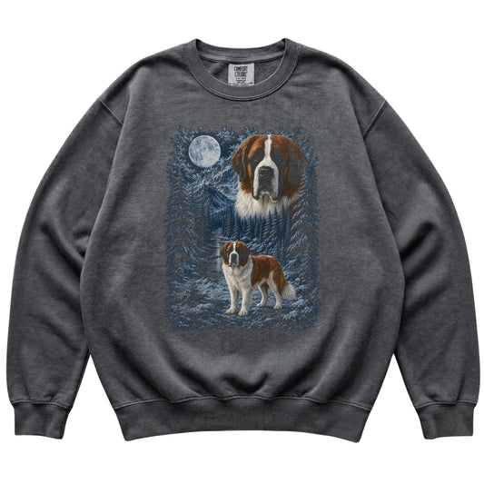 Saint Bernard Forest Moon Sweatshirt in Pepper