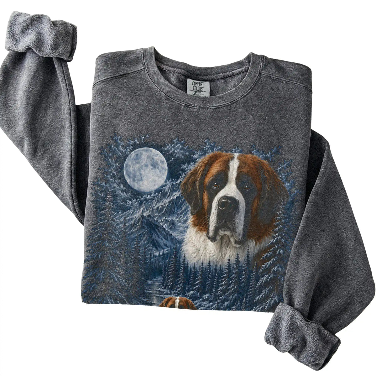 Saint Bernard Forest Moon Sweatshirt in Pepper