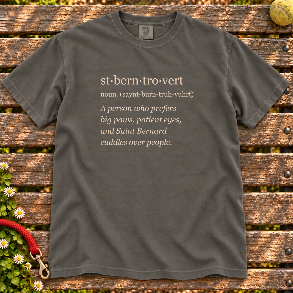 Pepper Saint Bernard Tro-Vert Comfort Colors T-shirt
