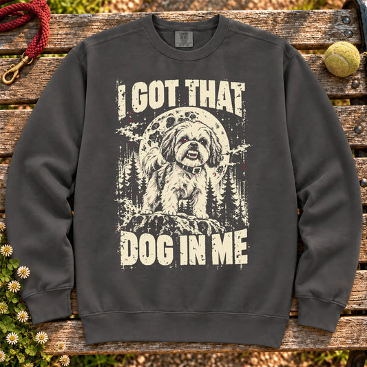 Pepper Shih Tzu I Got That Dog in Me sweatshirt, full garment view