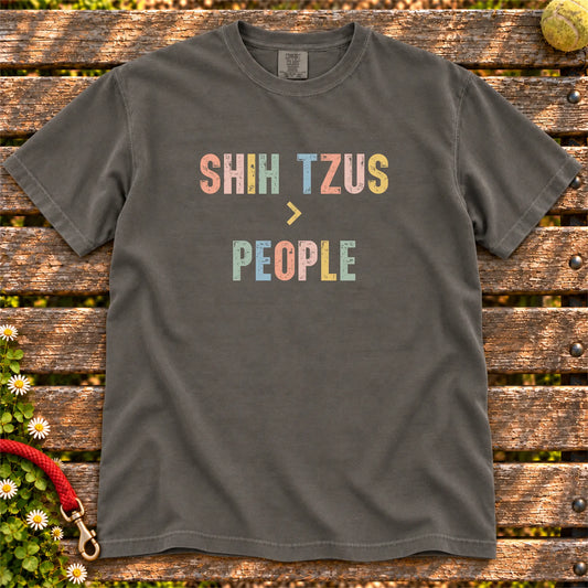 Shih Tzus > People design on a Pepper Comfort Colors® T-shirt