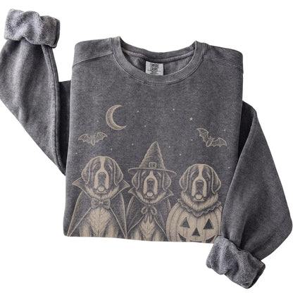 Pepper St Bernard Halloween Costume Comfort Colors sweatshirt, folded view