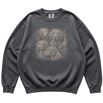 Vizsla 90s Moon Sweatshirt in Pepper — flat lay
