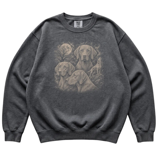 Vizsla 90s Moon Sweatshirt in Pepper — flat lay