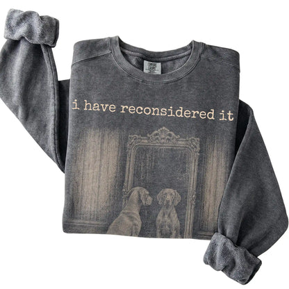 Pepper Vizsla The Answer Is Still No Comfort Colors sweatshirt, folded view