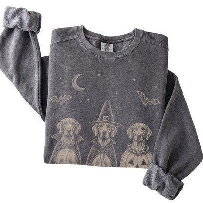 Pepper Vizsla Halloween Costume Comfort Colors sweatshirt, folded view