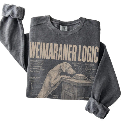 Pepper Weimaraner Logic T-Shirt folded detail