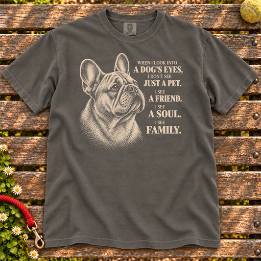 Pepper Comfort Colors® T-shirt featuring the French Bulldog More Than a Pet design.