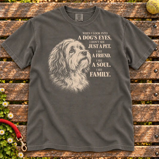 Pepper Comfort Colors® T-shirt featuring the Havanese More Than a Pet design.
