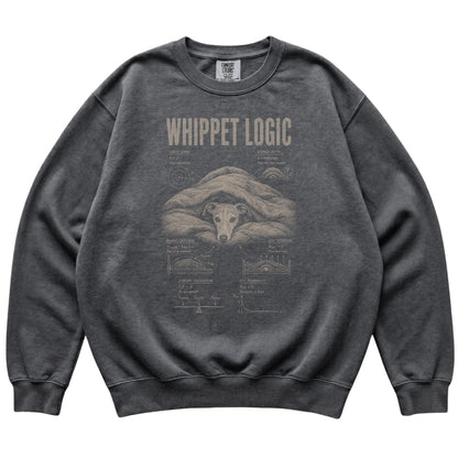 Pepper Whippet Logic sweatshirt laid flat
