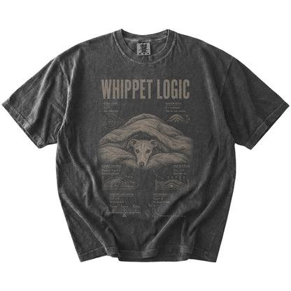 Pepper Whippet Logic T-Shirt laid flat