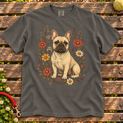 Wildflower French Bulldog T-Shirt in Pepper