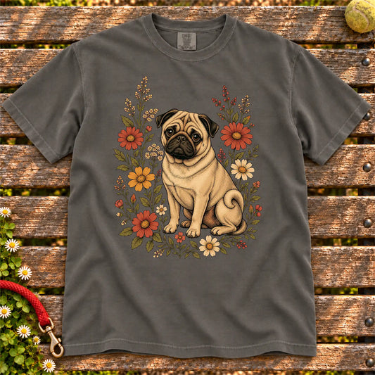 Wildflower Pug T-Shirt in Pepper