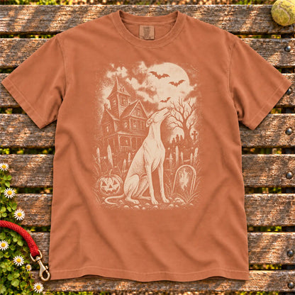 Haunted House Greyhound T-Shirt in Yam