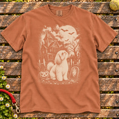 Haunted House Shih Tzu T-Shirt in Yam